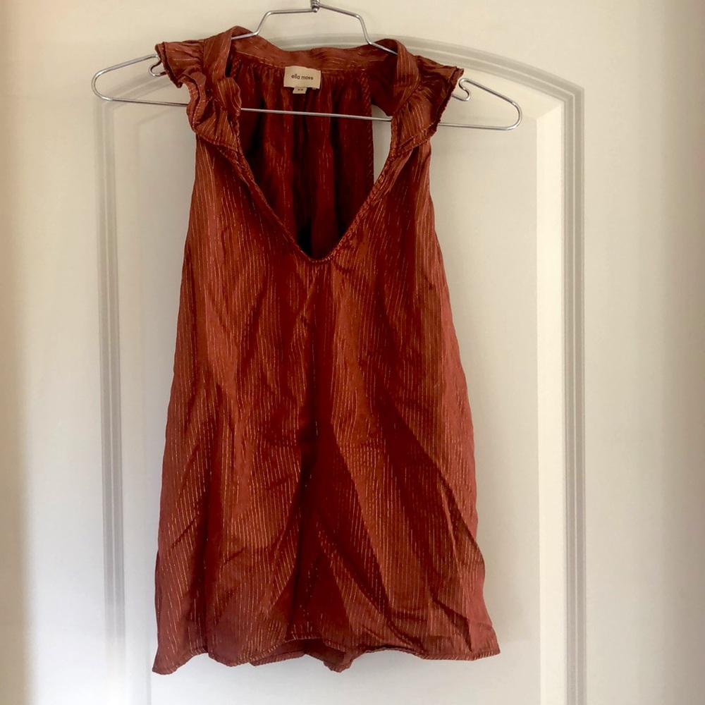 Elle Moss rust top